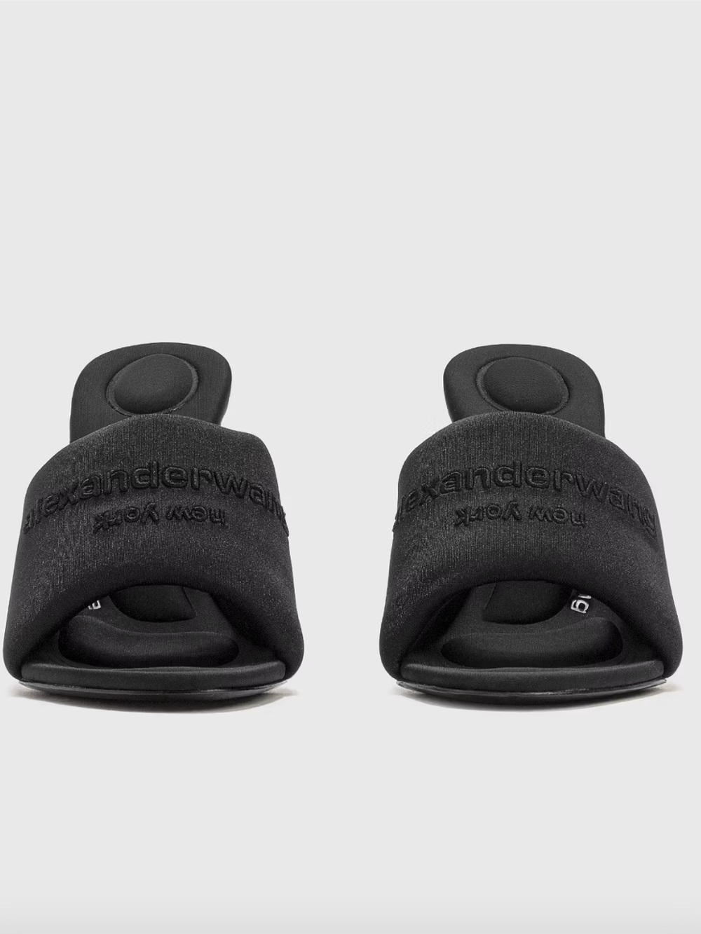 Alexander Wang Black Padded Slide Mules - Picture 11 of 12